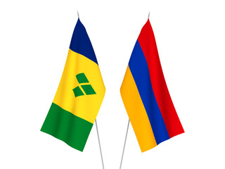 Armenia and Saint Vincent and the Grenadines flags