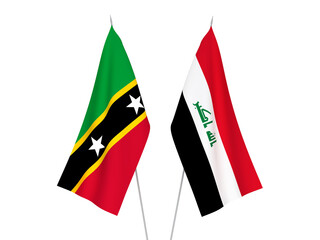 Iraq and Federation of Saint Christopher and Nevis flags