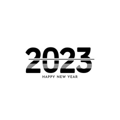 Happy new year 2023 text decorative design background