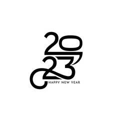 Beautiful 2023 Happy new year text design background