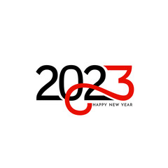 Modern Happy new year 2023 text design background