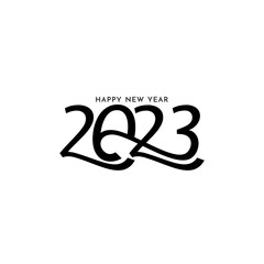 Happy new year 2023 text decorative design background
