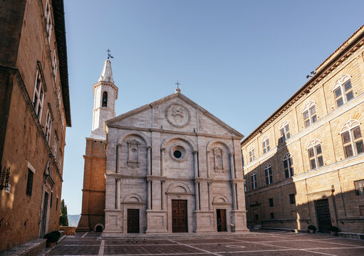Pienza Cathedral in Piazza Pio II