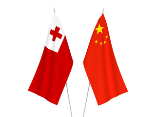 China and Kingdom of Tonga flags