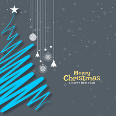 Modern decorative Merry Christmas festival background design