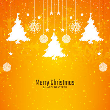 Merry Christmas festival brigth yellow stylish background design
