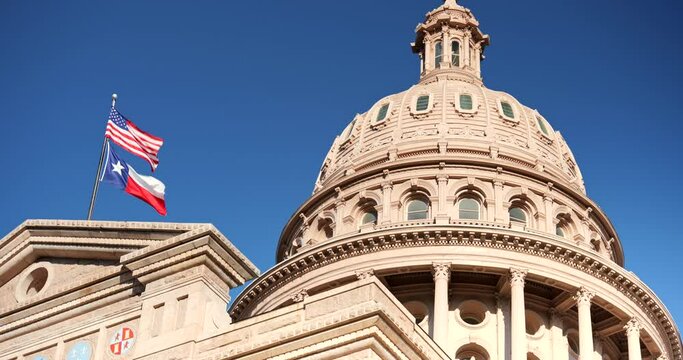 Texas State Capitol building on Congress Avenue in downtown Austin Texas USA