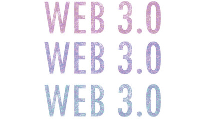 SEO web development concept: Word text Web 3.0. water colour effect. banner