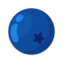 blueberry flat vector illustration clipart isolated