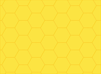 Honeycomb pattern black and yellow background vector.