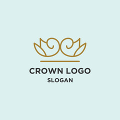 Crown logo template vector illustration design