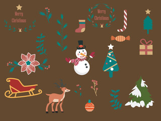social media post banner and ads christimas Holiday greeting cards. Trendy square Winter Holidays art templates. Suitable for social media post, mobile apps, banner design and web, internet ads.