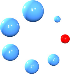Circle ball 3d icon illustration.
