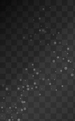 Gray Snowfall Vector Transparent Background.