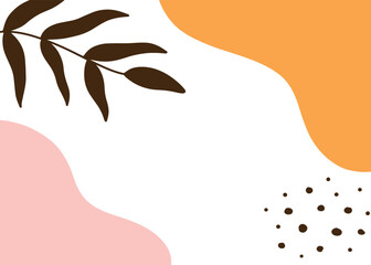 hand draw modern abstract shape background