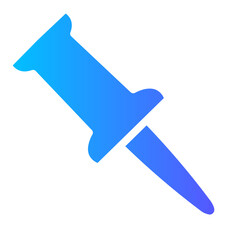 office push pin gradient icon