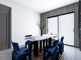3D rendering, Nordic wooden style restaurant design