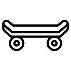 skateboard transport childhood toy icon