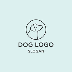 Dog logo icon design template 