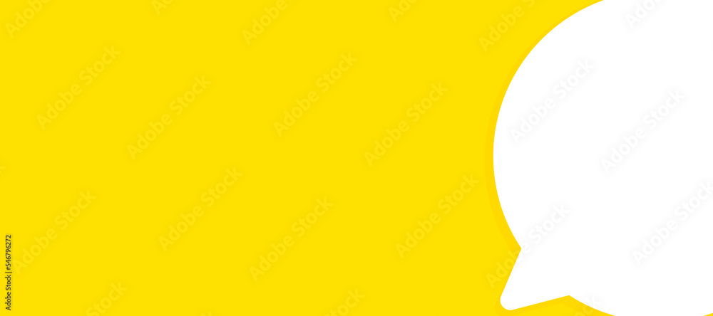 Poster info banner with empty speech bubble design. quotes form and dialog box for notification. marketing 