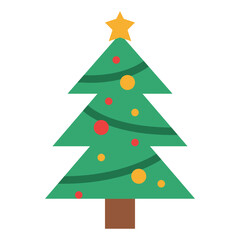 christmas tree new year winter celebration icon