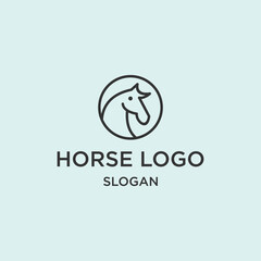 Horse logo icon design template 