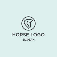 Horse logo icon design template 