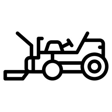 Snow Blower Cleaning Vehicle Winter Icon