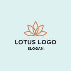 Lotus logo icon flat design template 