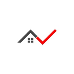 Modern Home Real estate roof logo isolated on white background