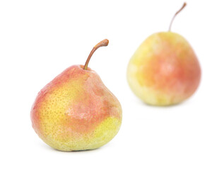 Ripe pears isolated on white background.
