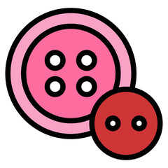 button sewing tailoring handcraft icon
