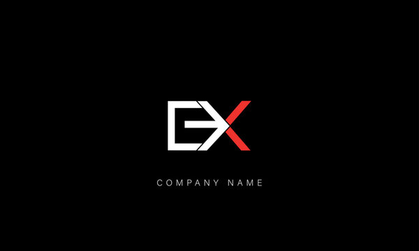 EX, XE Abstract Letters Logo Monogram