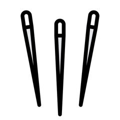 Obraz premium sewing needles sewing tailoring needle icon