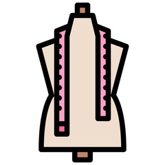 tailor dummy ruler sewing tailoring icon