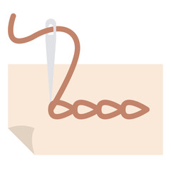 chain stitch sewing needle icon