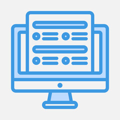 Fototapeta premium Online test icon in blue style, use for website mobile app presentation