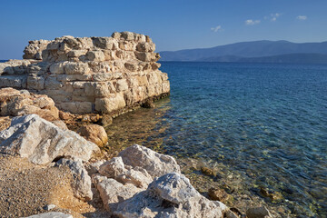 Fototapeta na wymiar Der Antike Hafen von Kechries, Saronischer Golf, Peloponnes, Griechenland