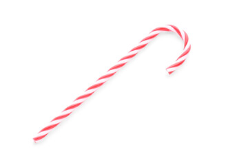 Tasty candy cane isolated on white background