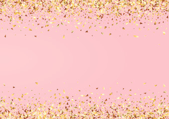 Gold Shine Golden Vector Pink Background.