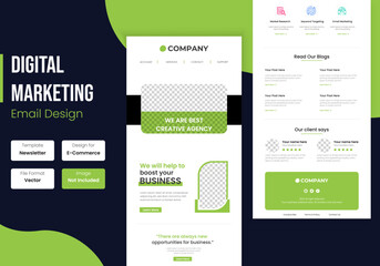 Business or creative agency email newsletter template	
