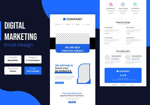 Business or creative agency email newsletter template	
