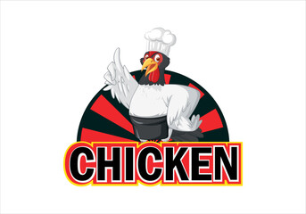 Chicken chef logo design