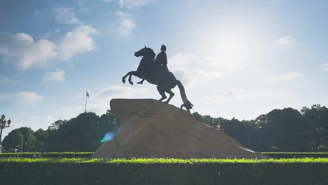 Monument of the 18th century, emperor Peter the great, bronze Horseman, Saint Petersburg, Russia