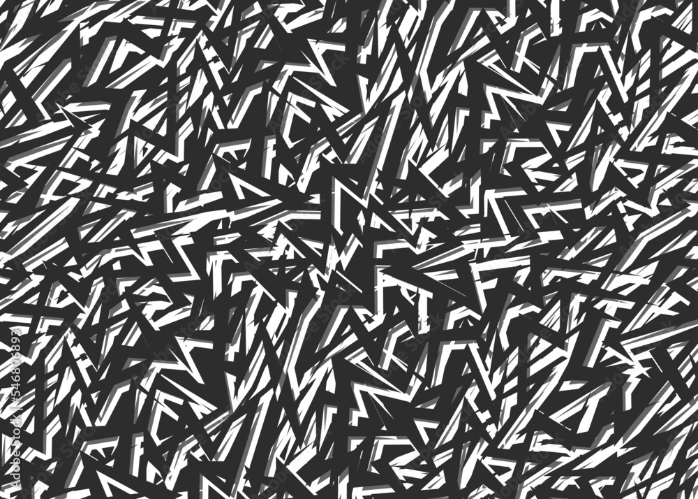 Poster abstract background with seamless rough lines pattern