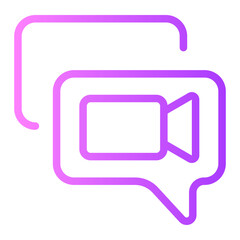 Fototapeta premium video call gradient icon