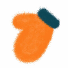 brush for cleaning clothes, hat with fluffy buboes, mittens, scarf, fur coat, faux fur, fluffy warm winter clothes