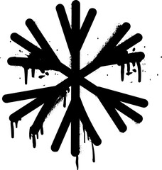 Christmas snowflake spray paint