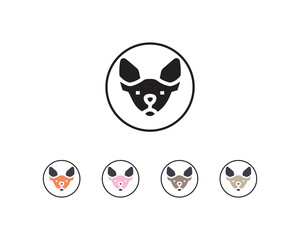 Stylized silhouette of cat head abstract logo,Cute Cat head symbol premium icon, Premium Quality Kitten Element In Trendy Style, Vector of cat face icon colorful Logo, Sign, Design Vector Illustration