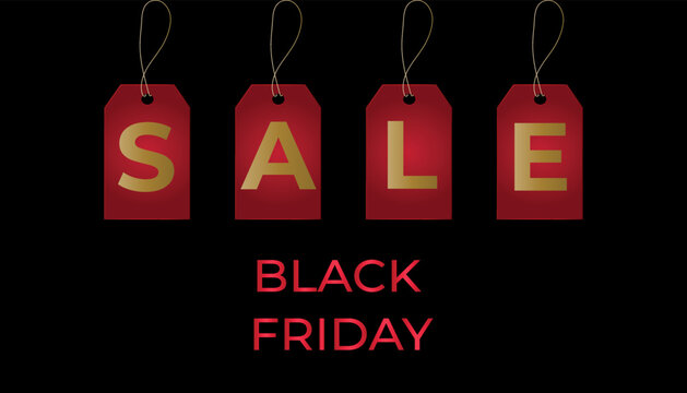 Black Friday banner. Black Friday sale design. Black Friday design, sale, discount, advertising, marketing price tag. Discount tag.